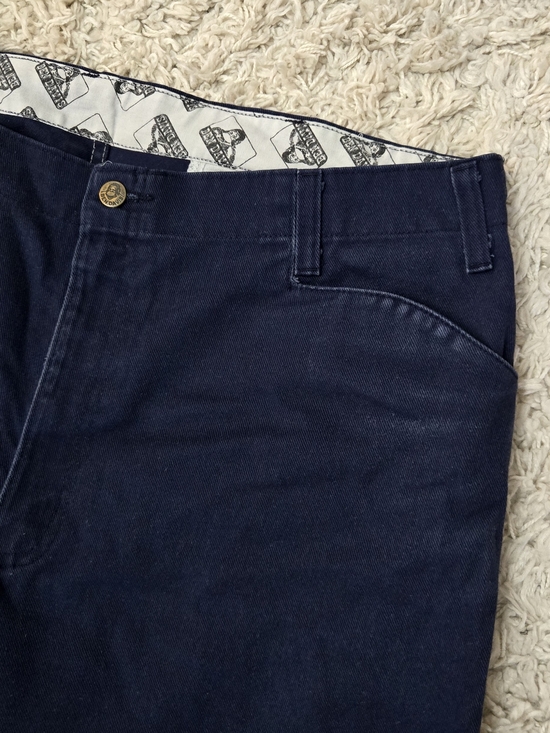 VTG 90s Ben Davis Gorilla Cut Navy Work Wear Pants 38x32 - Picture 3 of 9